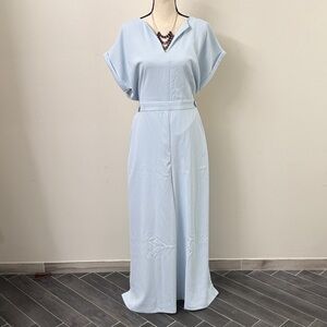 Chic Light Blue Wide Leg Jumpsuit